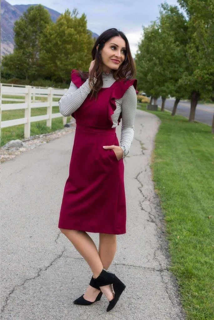 Brigitte Brianna Ruffle Overall Dress - Image 4