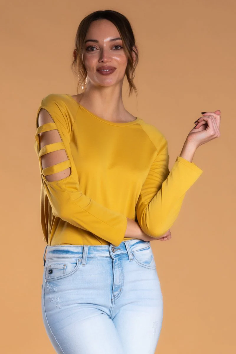 Brigitte Brianna Slit Sleeve Sweatshirt - Image 3