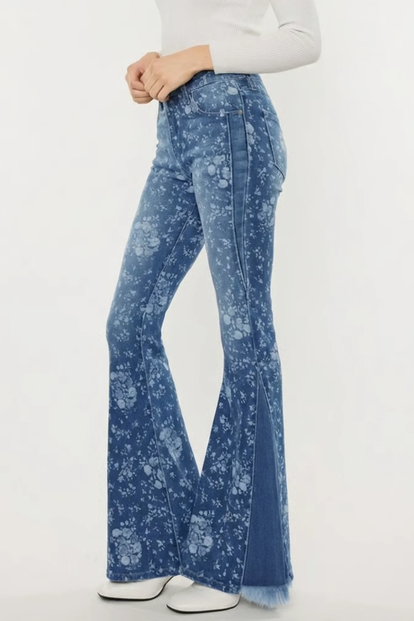 Floral Flare Jeans - Image 3