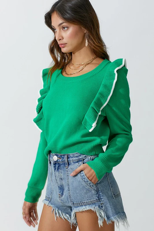 Mitzi Ruffle Sweater - Image 4