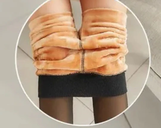 Non-See-Through Lined Tights - Image 5