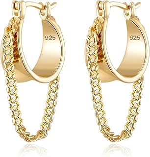BB Raya Hoop With Chain Earrings - Image 2