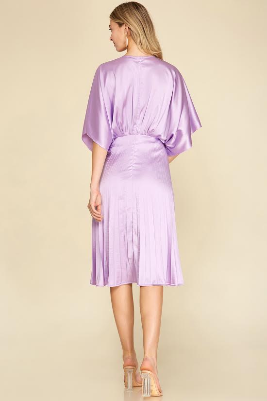 Satin Cascade Midi Dress - Image 2