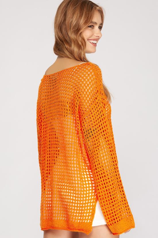 Sunlit Sleeve Hollow Knit - Image 2