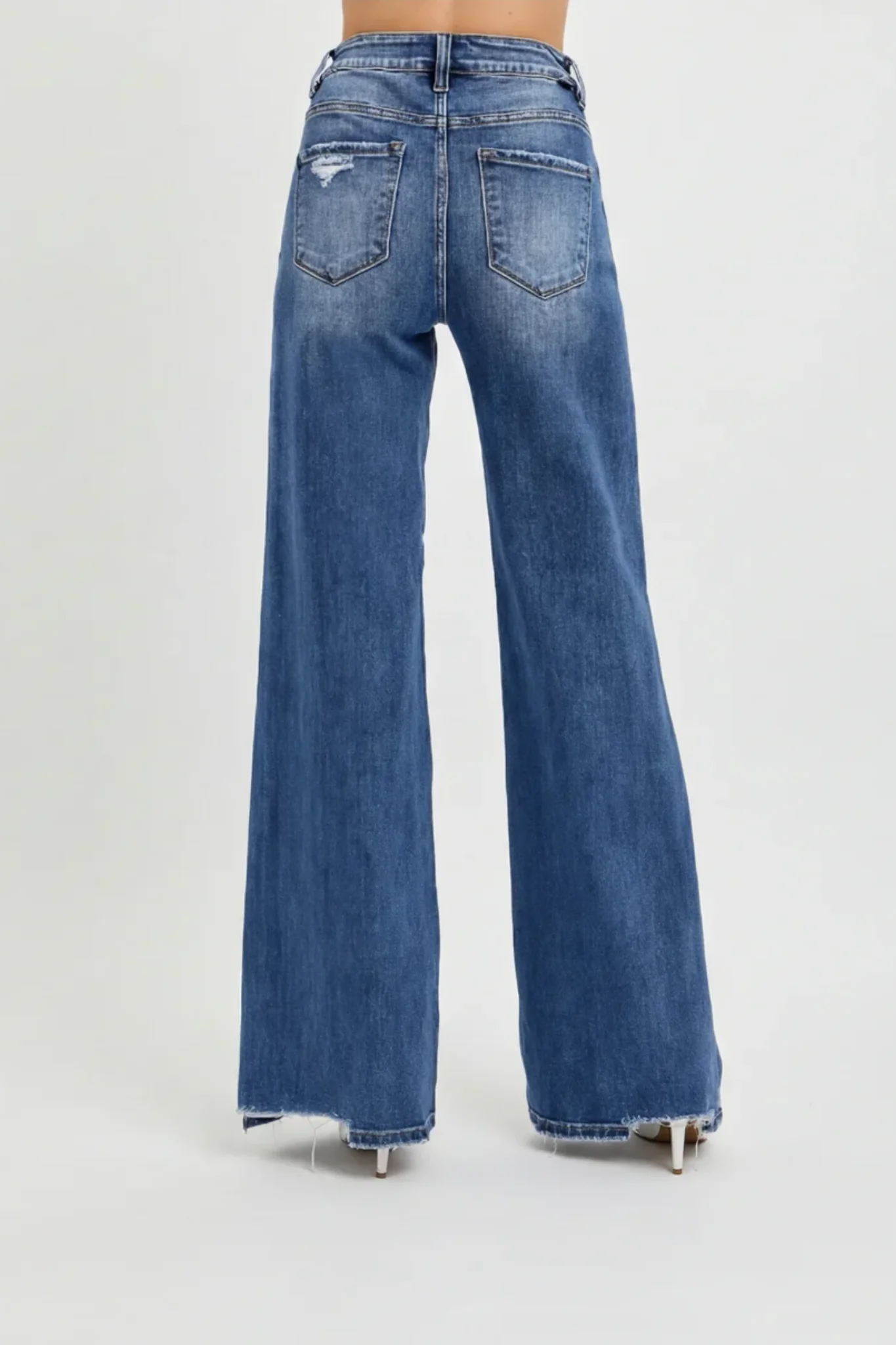 Wide Leg Distressed Jean - Image 3